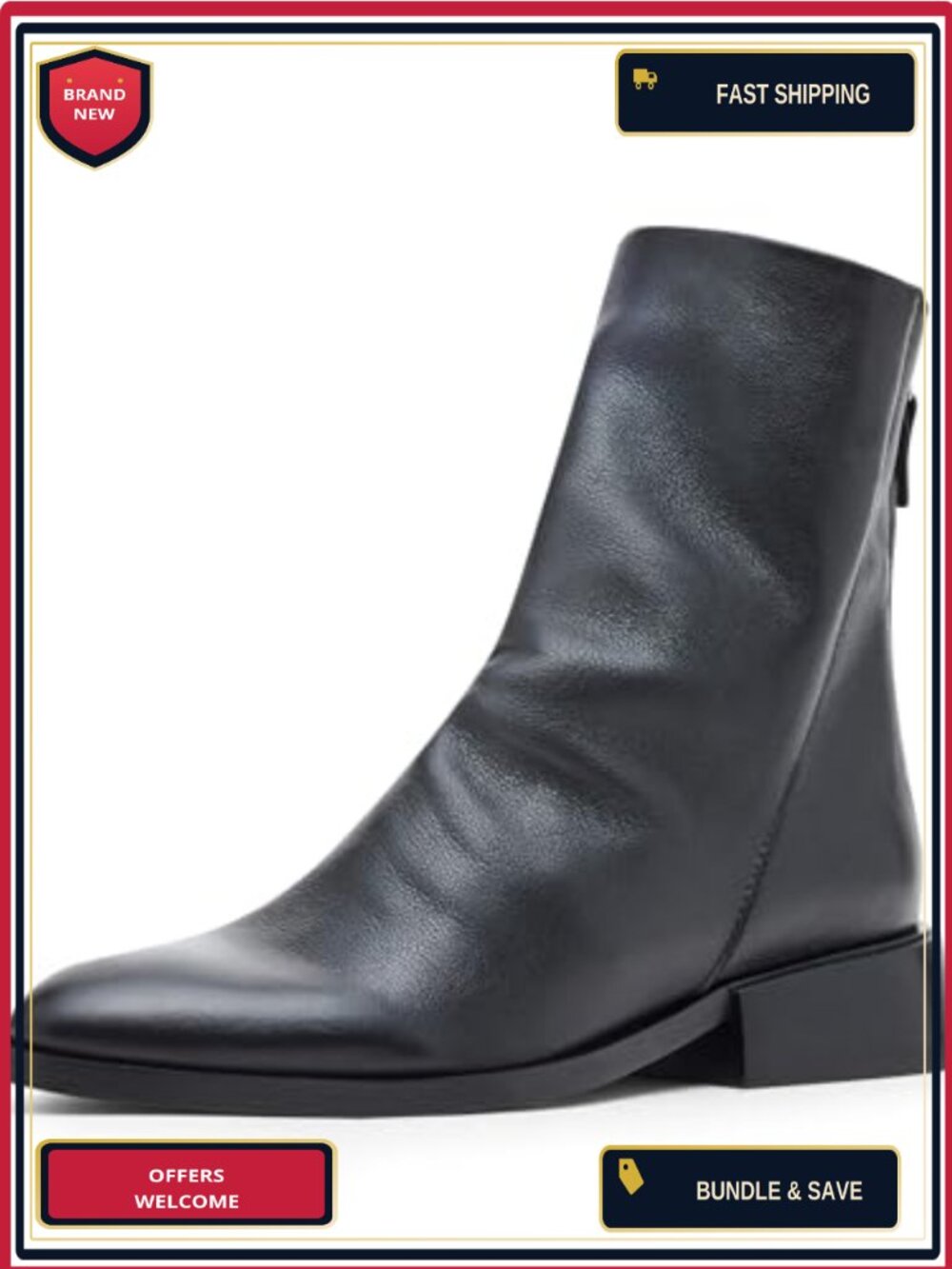 Steve Madden Nexie Leather Ankle Bootie Zip Closure